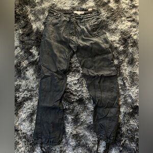 Casual Black Pants with Ties